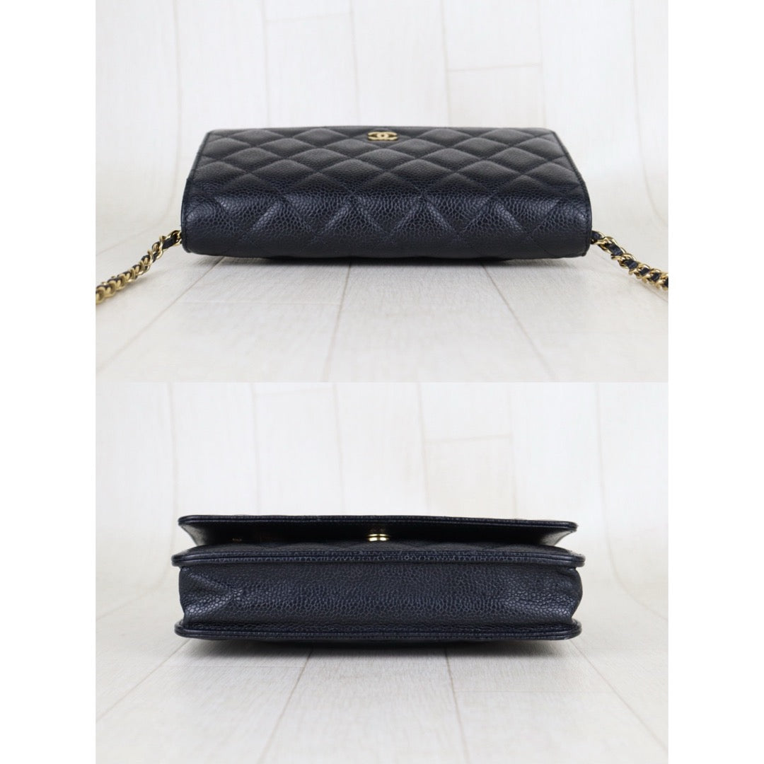 Very Good ( Rank A) ｜ CHANEL Matrasse Chain Caviar Skin WOC19 Shoulder Bag Black Made In 2020～2021Year ｜S25121001