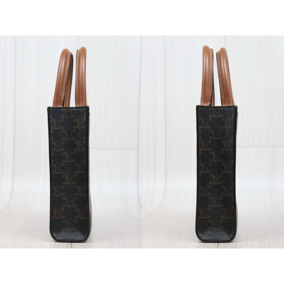 Very Good ( Rank A) ｜ CELINE Macadam MINI Tote Bag Shoulder Bag ｜P25051603