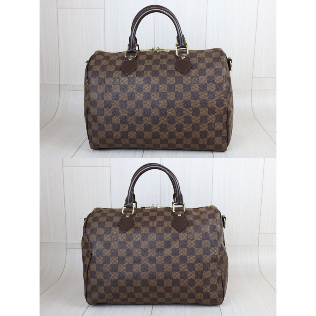 Include Entrupy Certificate of Authenticity｜Good ( Rank AB)｜ Louis Vuitton Damier Speedy 30 Hand Bag With Shoulder Strap｜S26090408