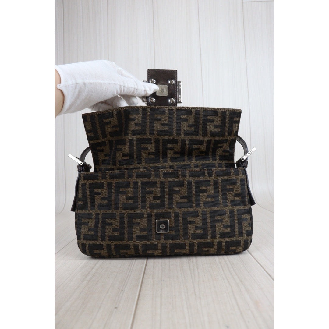 Rank A｜ FENDI Zucca Mamma Baguette Shoulder Bag ｜23092805