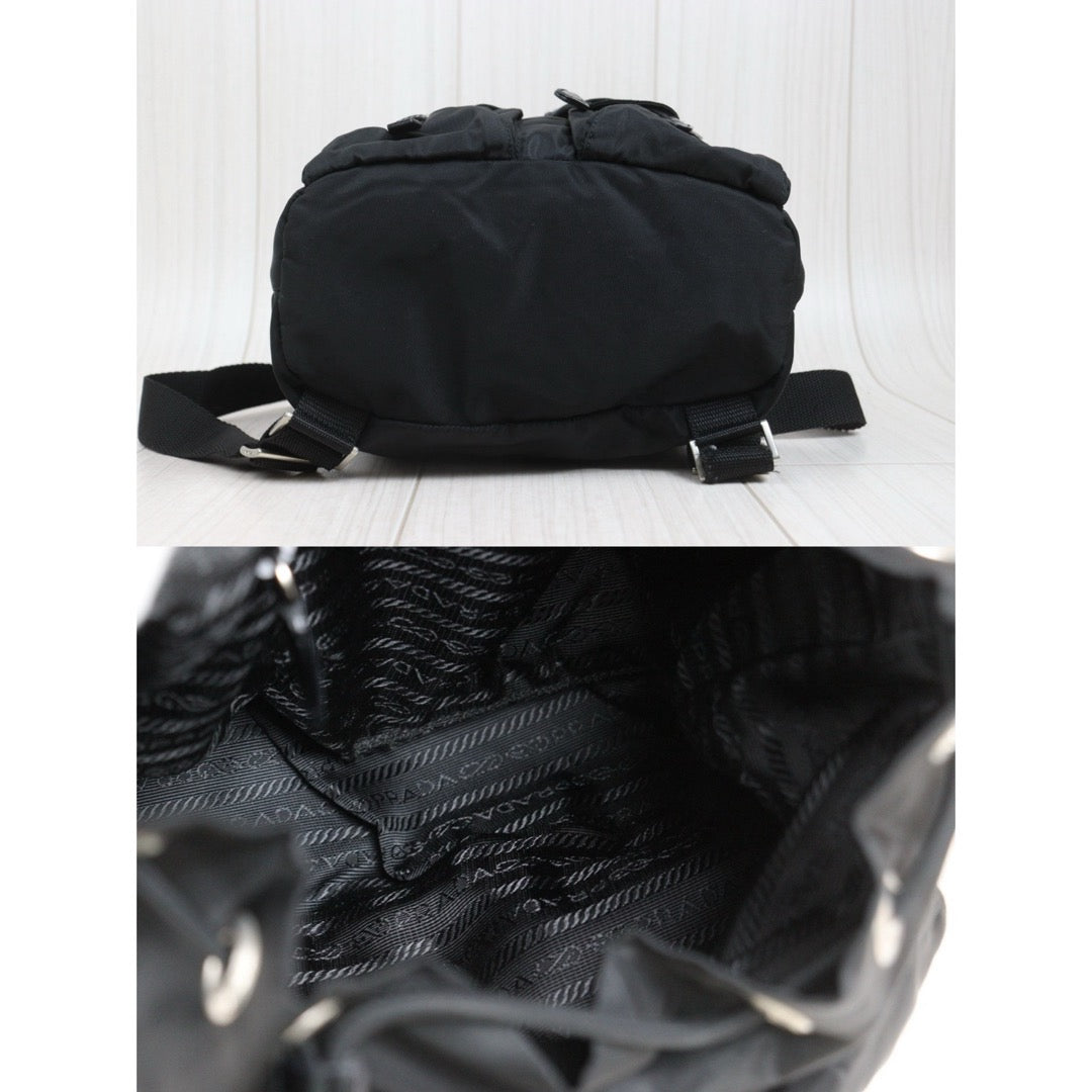 Include Entrupy Certificate of Authenticity｜Good ( Rank A)｜Prada  Nylon Black Backpack ｜26101602