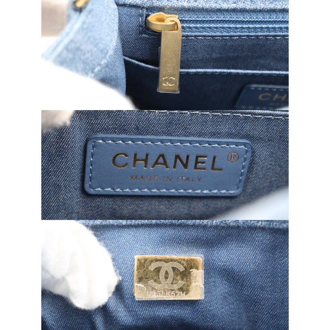 Very Good ( Rank A) ｜ CHANEL Denim 17 Small Flap Chain Shoulder ｜S24061727