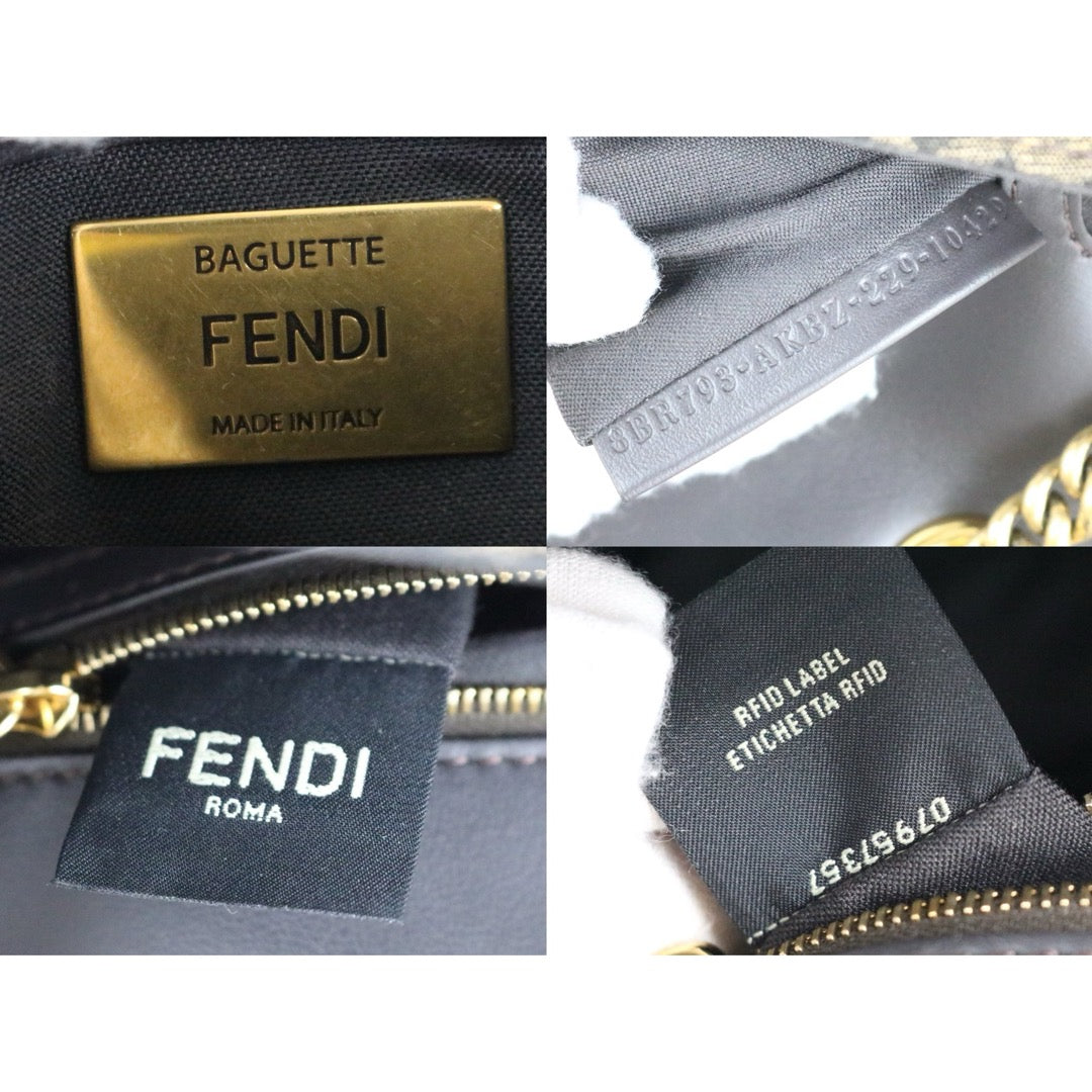 Very Good ( Rank A)｜ FENDI Zucca Mamma Baguette  Chain Shoulder Bag PM Current Model｜S25103008