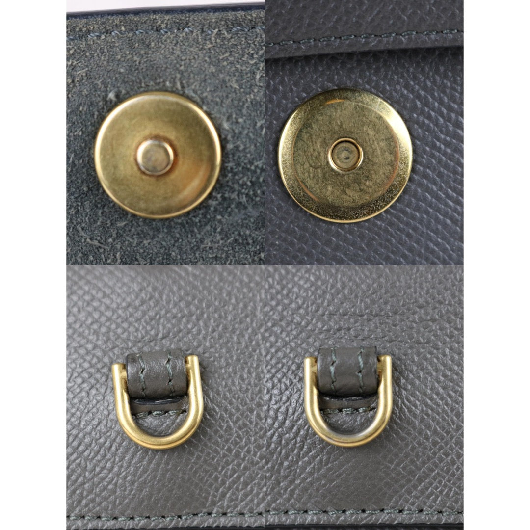 Include Entrupy Certificate of Authenticity｜Good ( Rank AB)｜CELINE Calf Leather  Belt Nano Handbag Shoulder Bag Gray｜S26041407