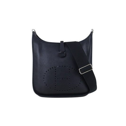 Include Entrupy Certificate of Authenticity｜Very Good ( Rank A)｜ HERMES TC Leather  Evelyne 29 Shoulder Bag Black C Stamp Made In 2018Year｜S26041701