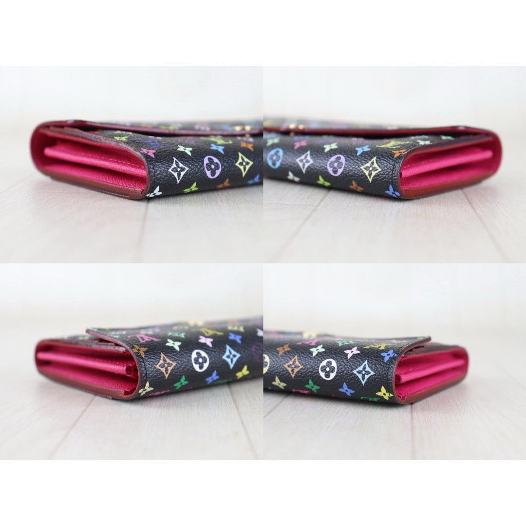 Include Entrupy Certificate of Authenticity｜Very Good ( Rank A)｜ Louis Vuitton Monogram Multicolor Portofeuil Sara Long Style Wallet ｜Z26092909