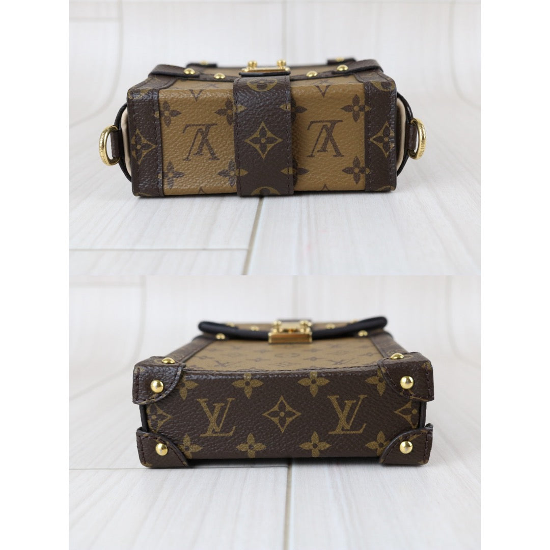 Include Entrupy Certificate of Authenticity｜Very Good ( Rank A)｜ Louis Vuitton  Monogram Trunk  Vertical Pochette Brown IC Chips Model｜X26041108
