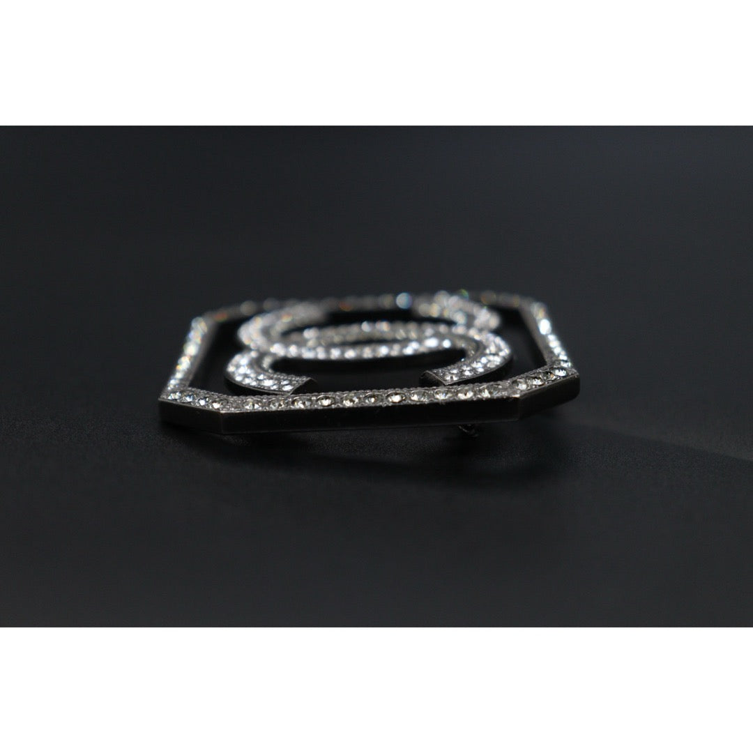 Include Authentic Detective Certificate of Authenticity｜Excellent（Rank SA）｜ CHANEL A17S Coco Mark Rhinestone  Brooch Made In 2017Year ｜S26031006