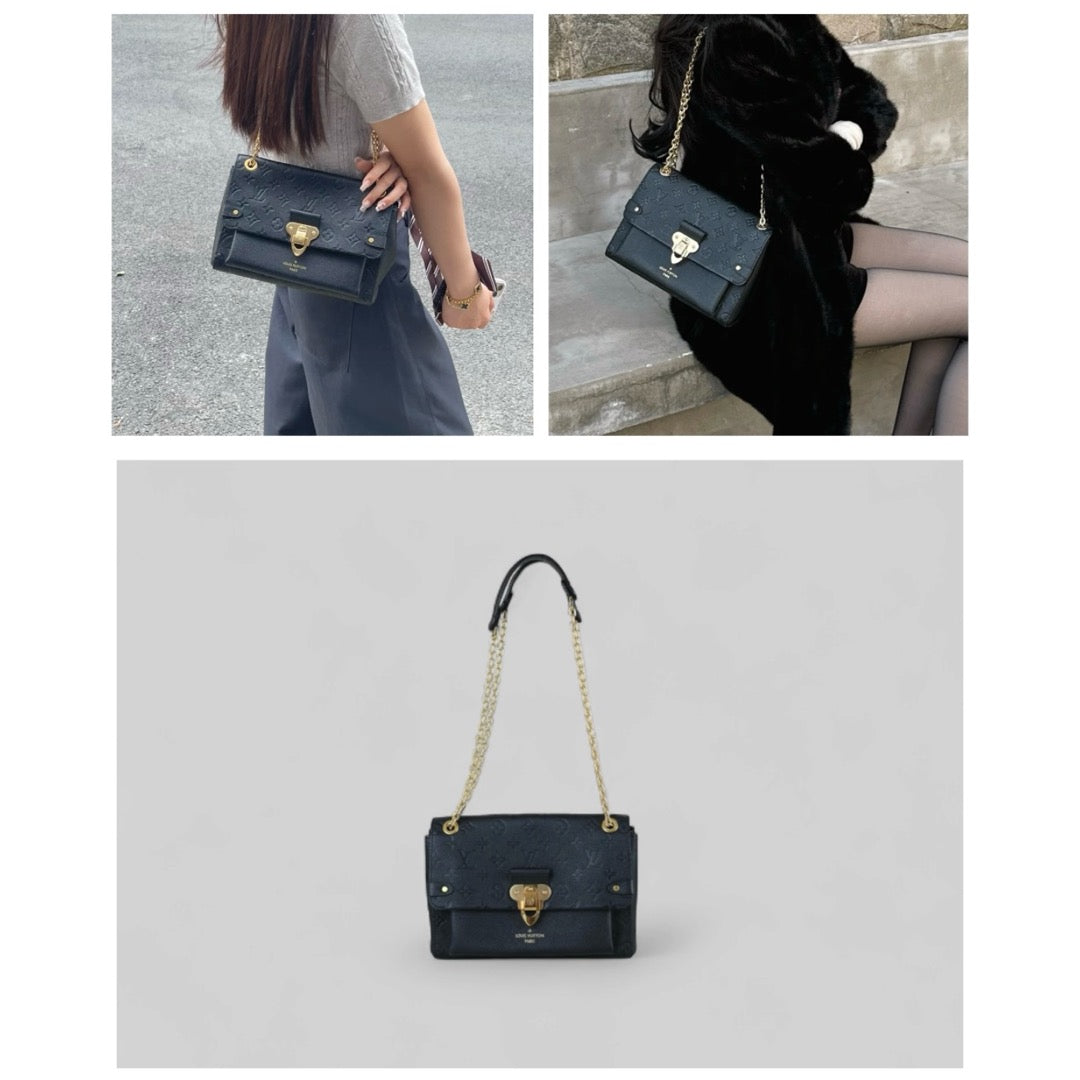 Very Good ( Rank A) ｜ LV Monogram Vavin  Leather Shoulder Bag Black IC Chips Model ｜S25060312