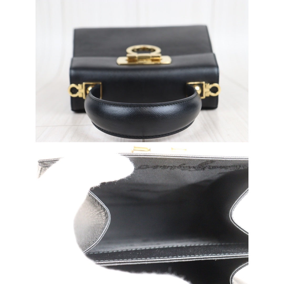 Rank A  ｜Ferragamo Gancini 2WAY Handbag  Shoulder Bag｜V23102824