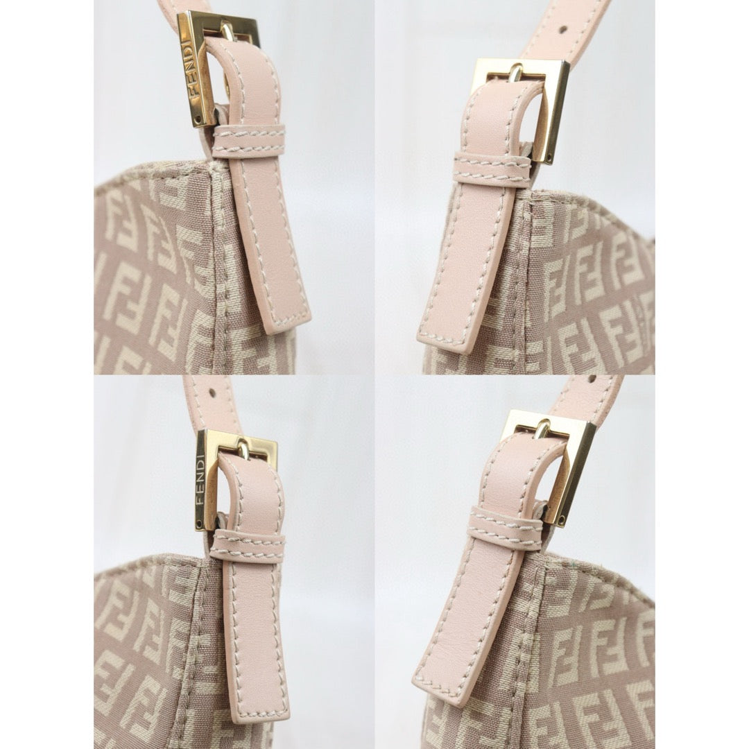 Good ( Rank AB) ｜ FENDI Zucca Mamma Baguette Shoulder Bag Pink ｜24101722