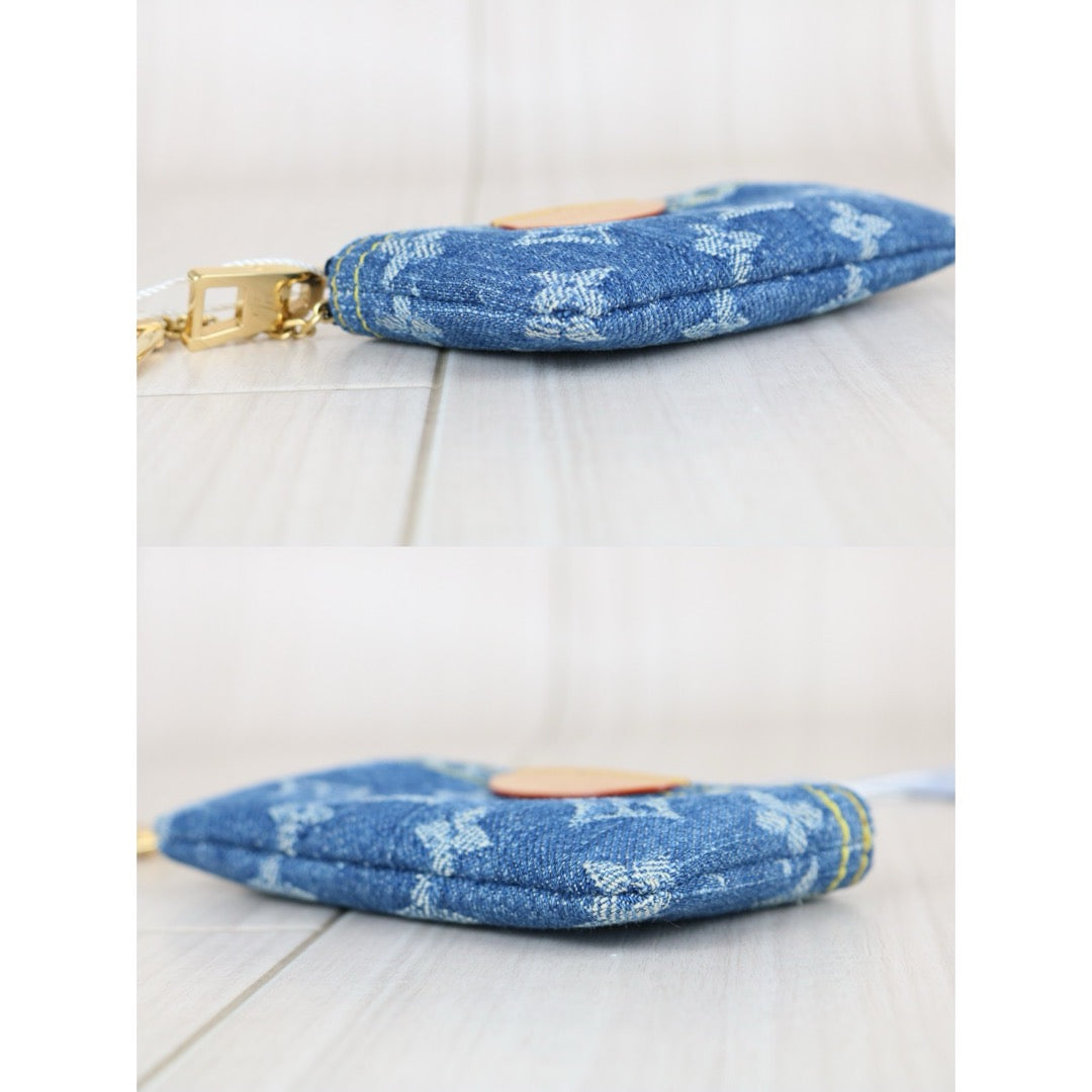 Very Good ( Rank A)｜LV Monogram Denim Pochette Cre｜X25082805