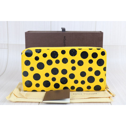 Include Entrupy Certificate of Authenticity｜Excellent（Rank SA）｜Louis Vuitton  x Yayoi Kusama Monogram Vernis   Dots lnfinity Zippy Long Style Wallet｜X26090801