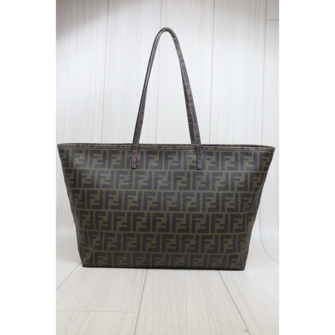 Include Entrupy Certificate of Authenticity｜Good ( Rank AB)｜ FENDI Zucca Mamma  Baguette Tote Bag｜26082108