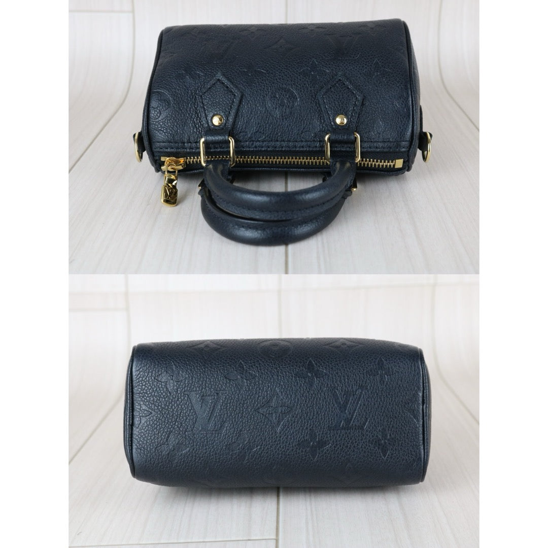 Excellent（Rank SA）｜LV  Current Model Monogram Empreinte Nano Speedy Handbag Shoulder Bag IC Chips Model Black｜S25110311