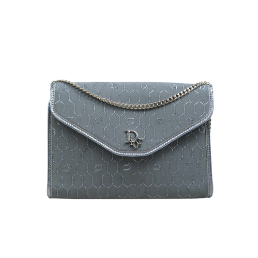 Include Entrupy Certificate of Authenticity｜Very Good ( Rank A) ｜  Dior Honeycomb Thread Chain  Bag  Grey｜26031911