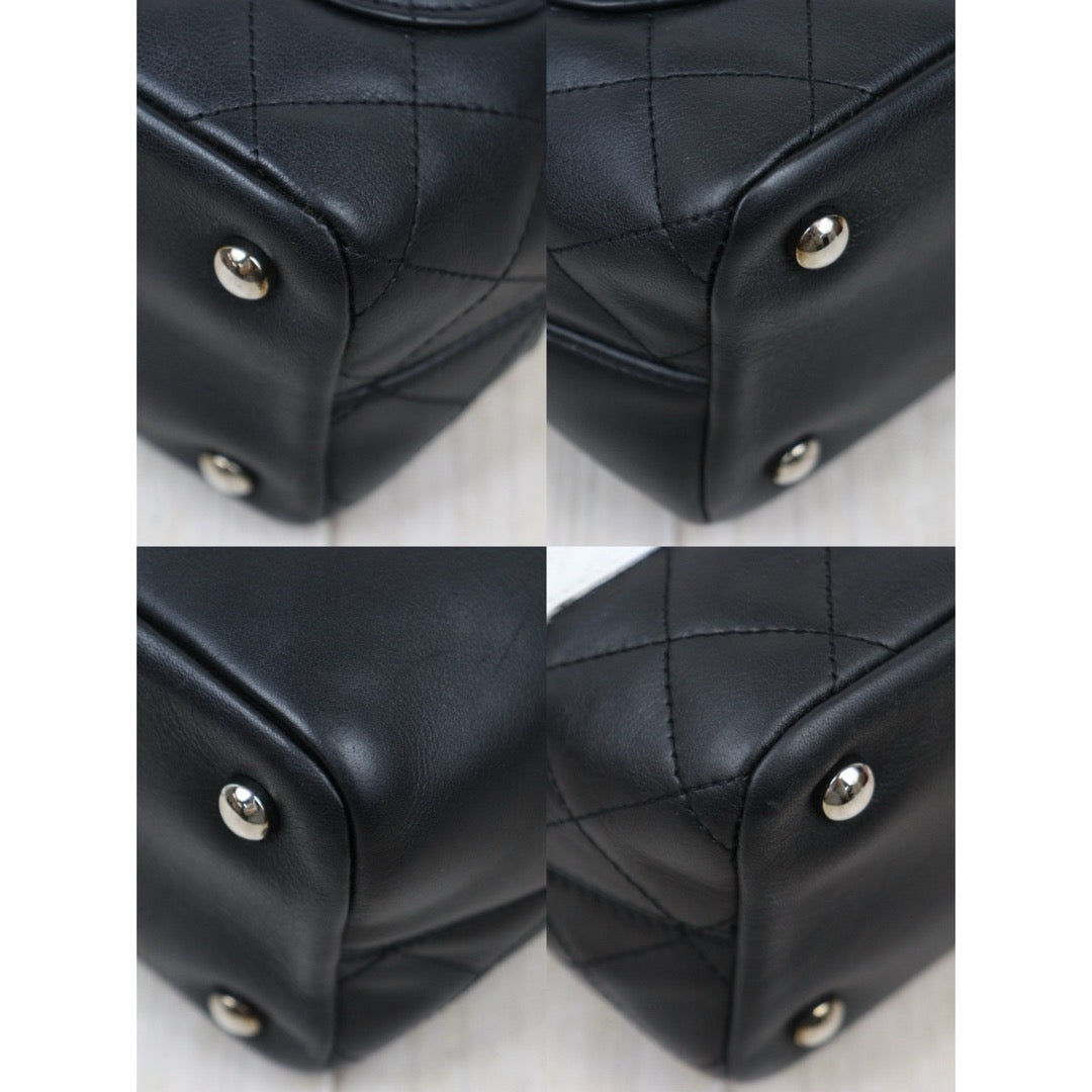 Good ( Rank AB)｜ CHANEL Cambon Line Calf Leather Mini Tote Bag Made In 2004-2005Year｜25111306