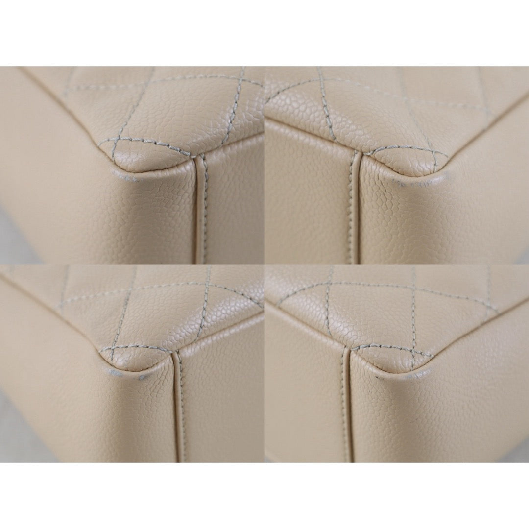 Include Entrupy Certificate of Authenticity｜Good ( Rank AB)｜ CHANEL Matrasse PST Chain Tote Bag Caviar Skin Beige  Made In 2011 Year｜S26090710