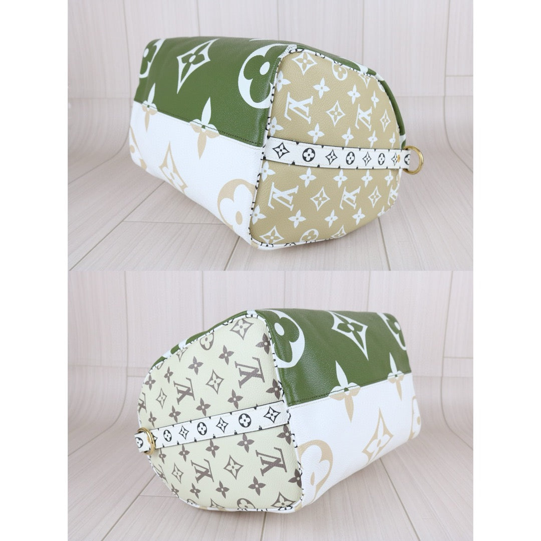 Very Good ( Rank A) ｜ LV Monogram White and Green Speedy 30 Hand Bag With Shoulder Strap Limited edition｜B25030104