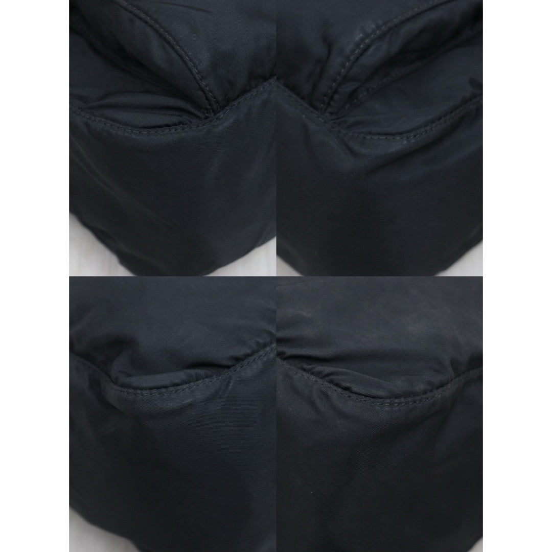 Include Entrupy Certificate of Authenticity｜Good ( Rank AB) ｜Prada  Nylon Black Shoulder Bag  Silver Hardware｜26070203