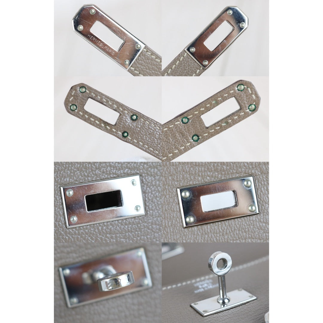 Excellent（Rank SA)｜ HERMES Epson Skin Kelly Wallet Blue Jean □Q Stamp Made In 2013Year｜W25081404