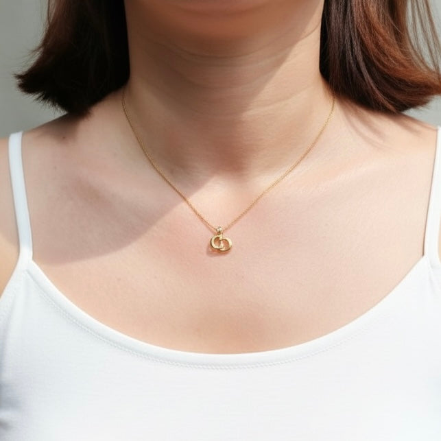 Include Authentic Detective Certificate of Authenticity｜Good ( Rank AB) ｜ Dior CD  Rhinestone Necklace ｜26040211
