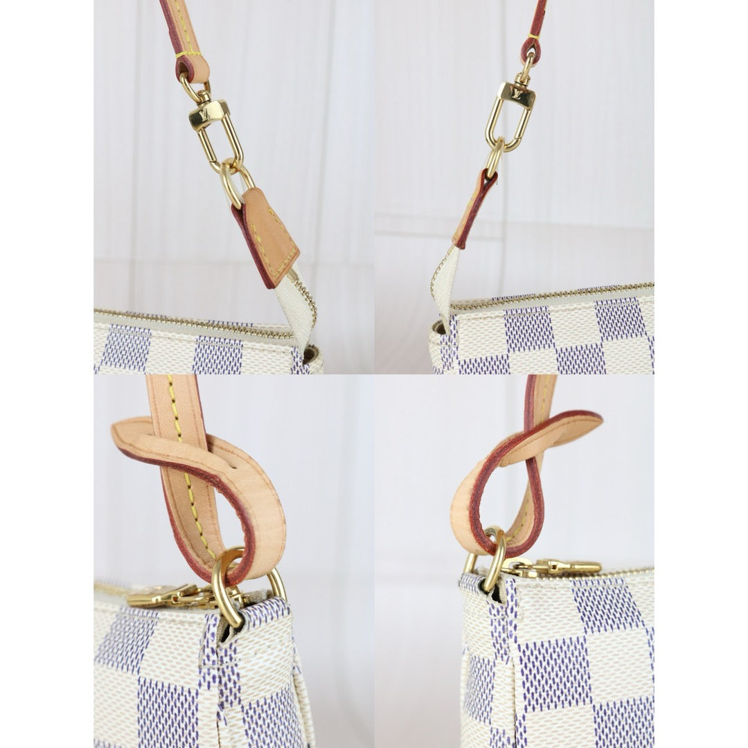 Very Good ( Rank A)｜LV Damier Azur Pochette Accessoires Current Model IC Chips Model｜X25081506