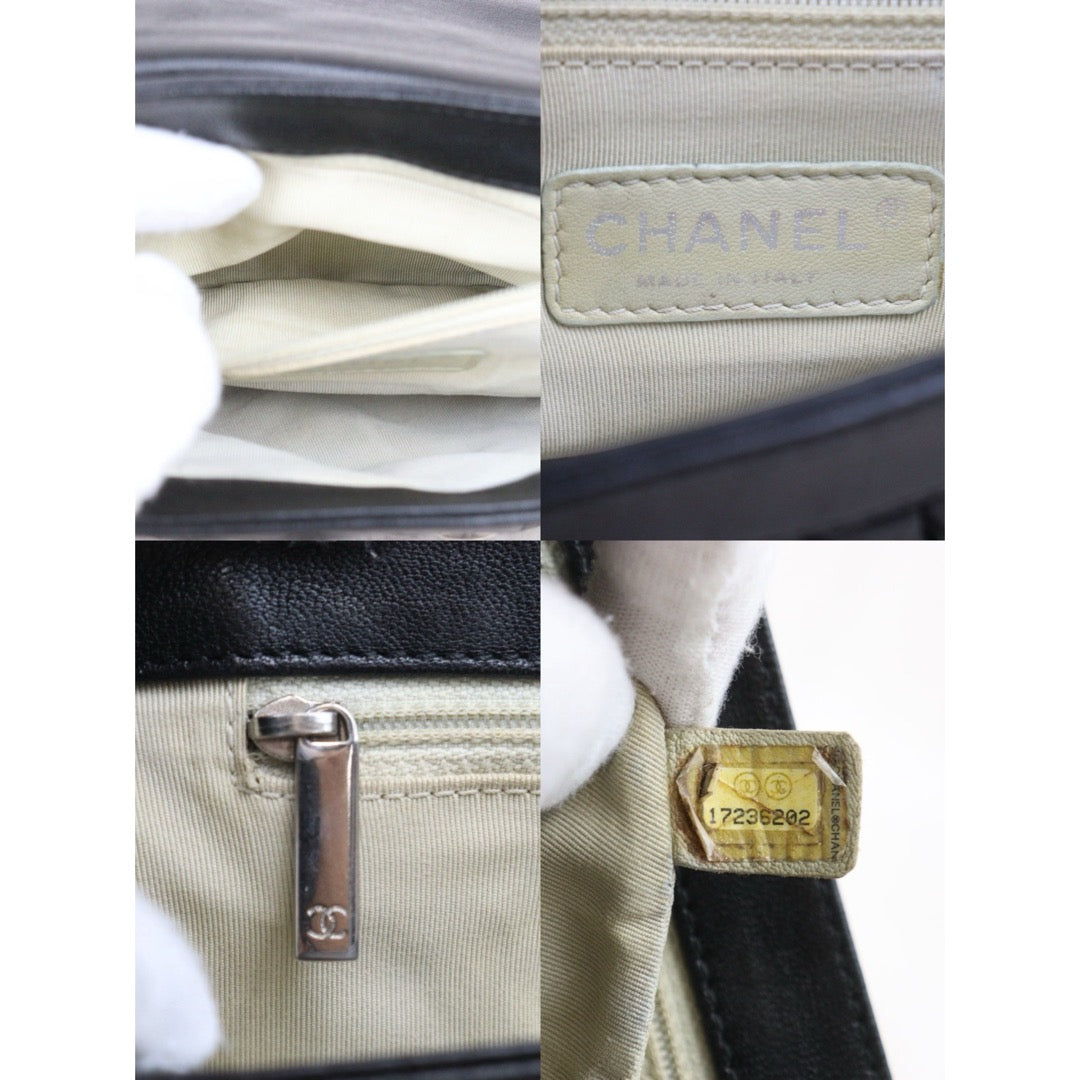 Very Good ( Rank AB)｜ CHANEL Calf Leather Chain Around Cloud Bag Shoulder Bag Black PM Made In 2012-2013Year｜L25111601