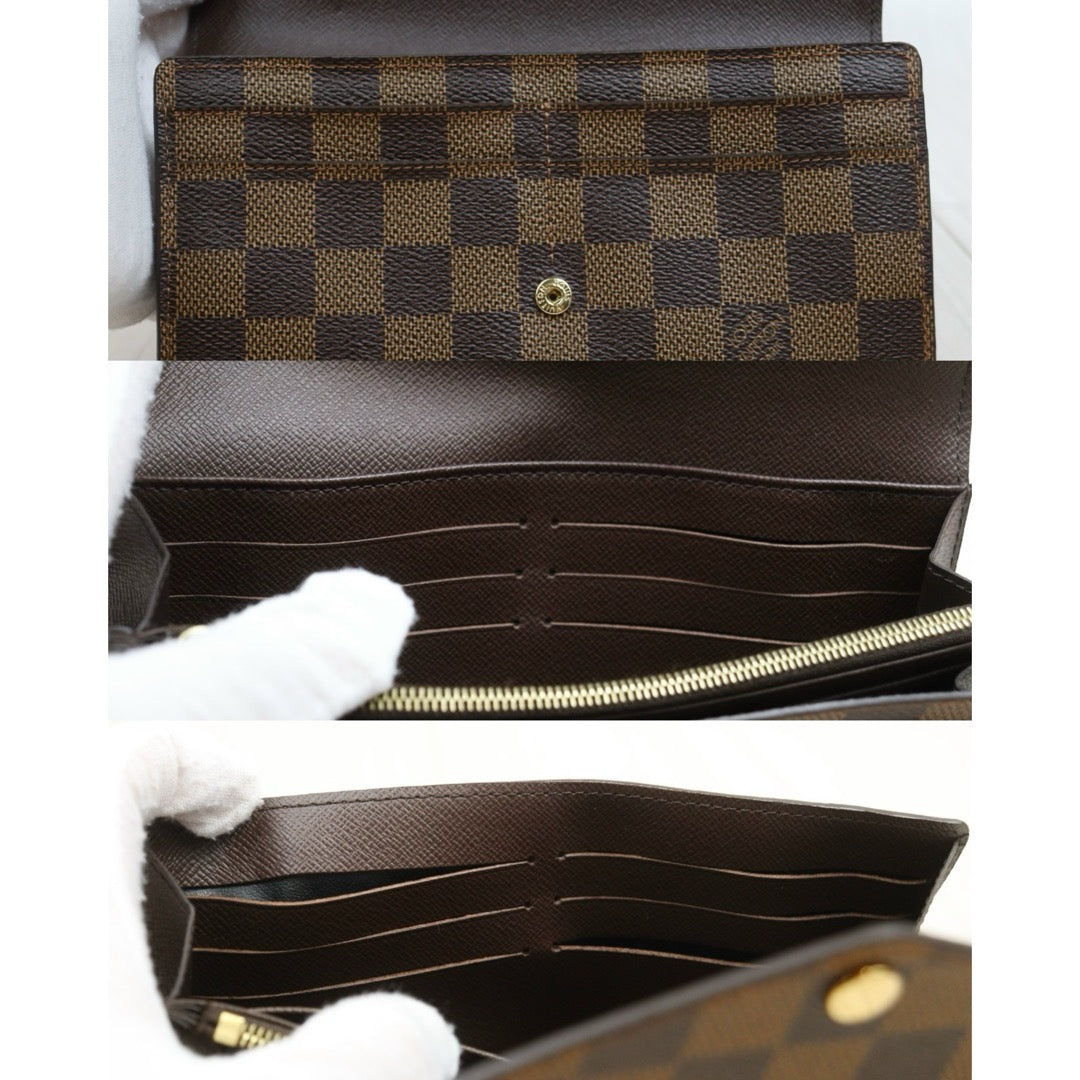 Include Entrupy Certificate of Authenticity｜Very Good ( Rank A)｜  Louis Vuitton Damier Sarah Long Wallet ｜26061101