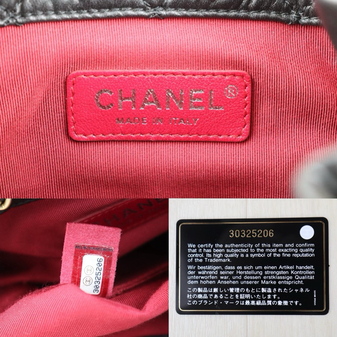 Include Entrupy Certificate of Authenticity｜Very Good ( Rank A)｜ CHANEL Gabrielle Calfskin Chain Backpack Black Made In 2020-2021Year｜S26083008