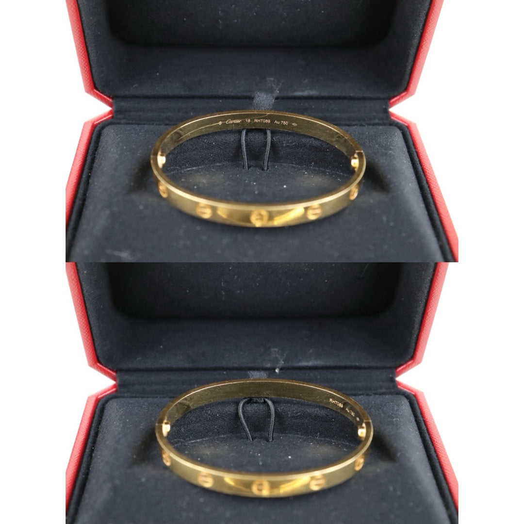 Good ( Rank AB) ｜ Full Set Cartier Yellow Gold Love Bracelet 18 Size ｜H25102402