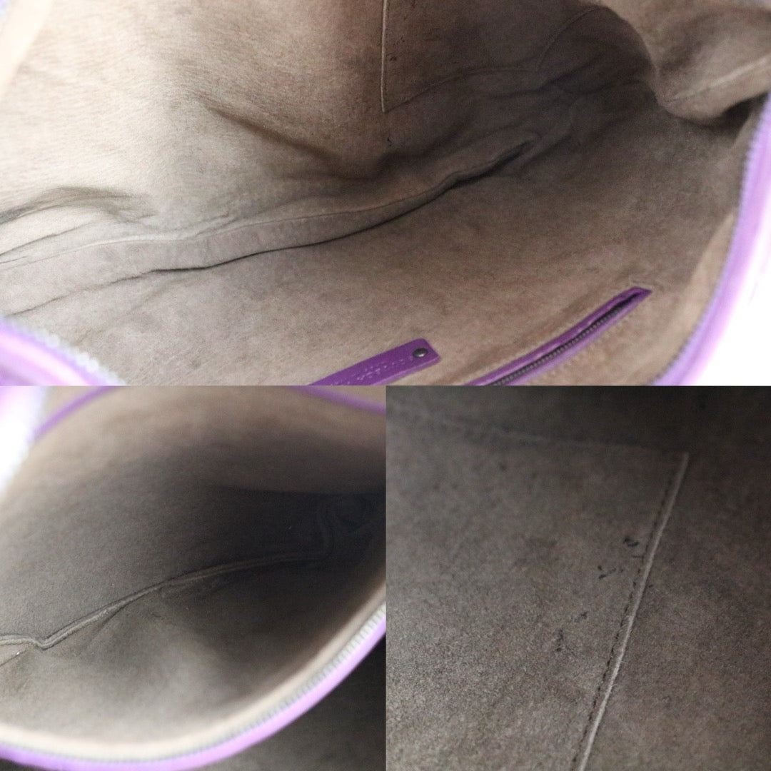 Good ( Rank AB)｜ Bottega Veneta Lamb Skin Braid Shoulder Bag Deep Purple｜S25072001