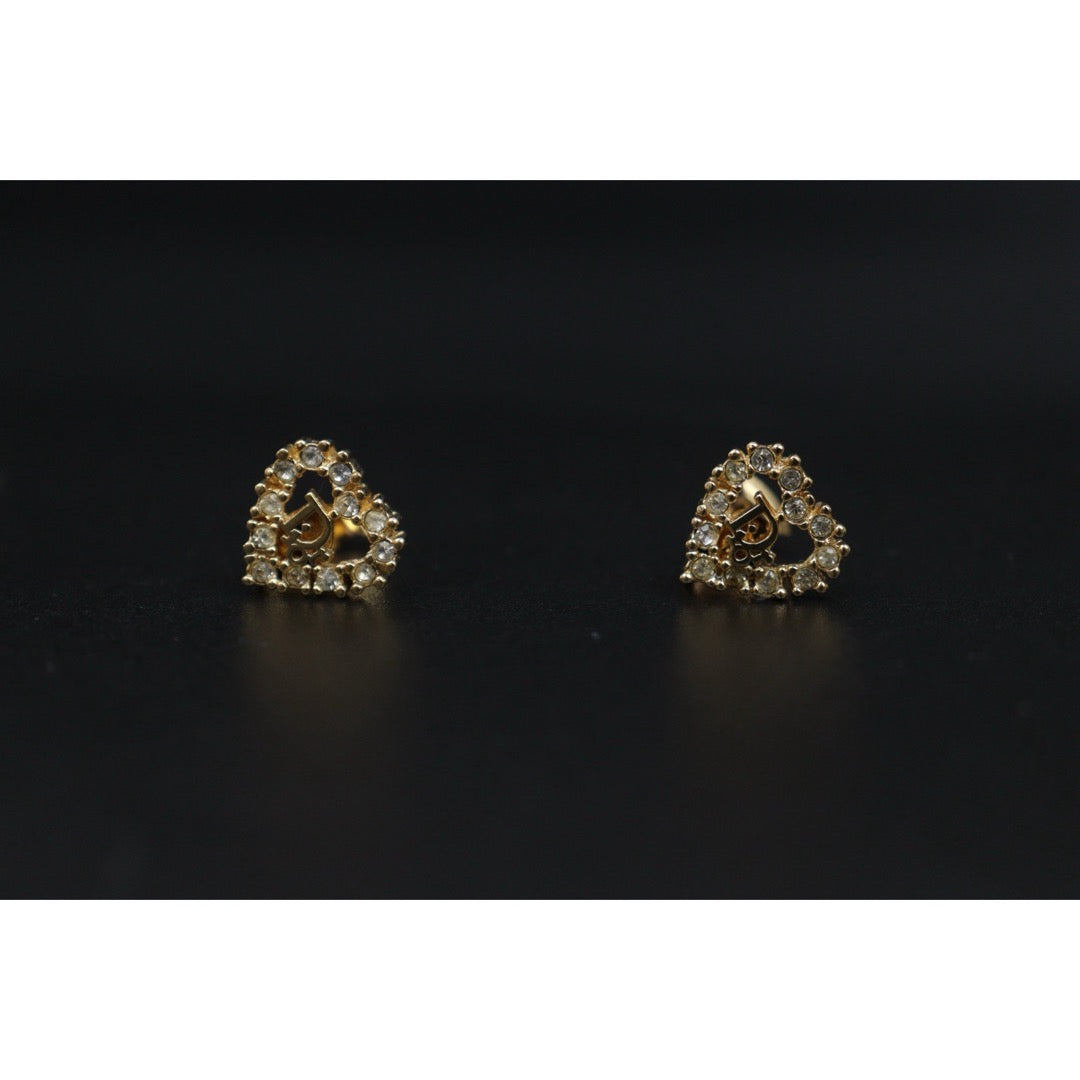 Very Good ( Rank A) ｜ Dior Heart Rhinestone Earring ｜V25061911