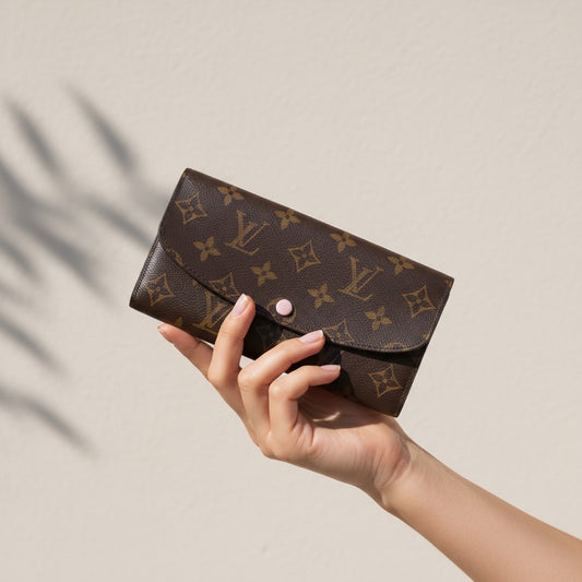 Include Entrupy Certificate of Authenticity｜Very Good ( Rank A)｜ Louis Vuitton Monogram Emilie Long Wallet ｜S26062205