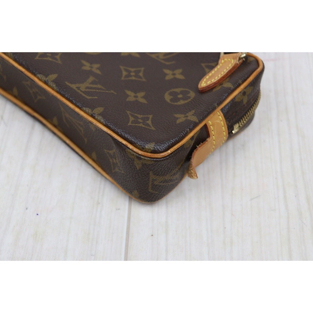 Include Entrupy Certificate of Authenticity｜Fair ( Rank B)｜Louis Vuitton Monogram Pochette Marley Bandolier Shoulder Bag｜25121803