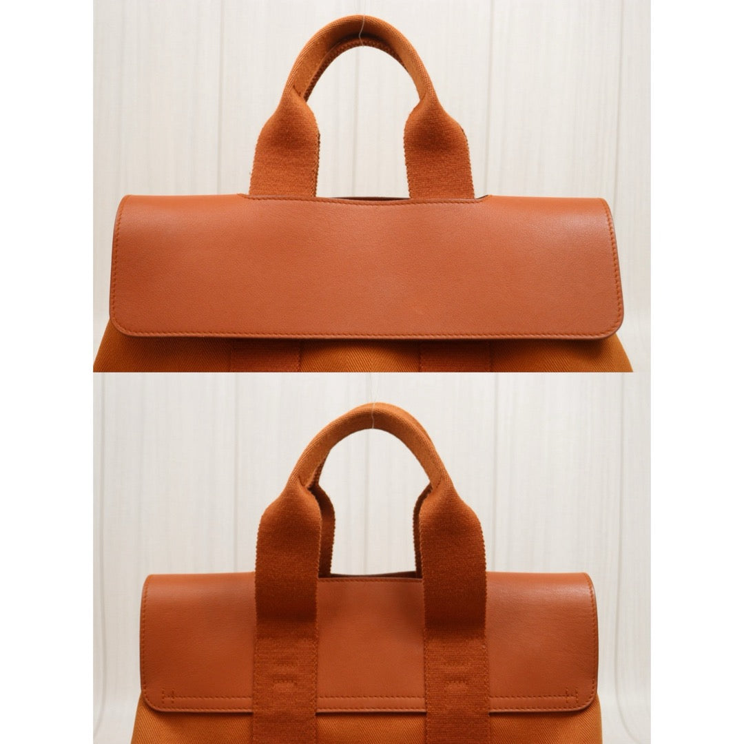 Include Entrupy Certificate of Authenticity｜Good ( Rank AB)｜ HERMES Valparaiso  Orange Canvas Hand Bag  PM｜26061811