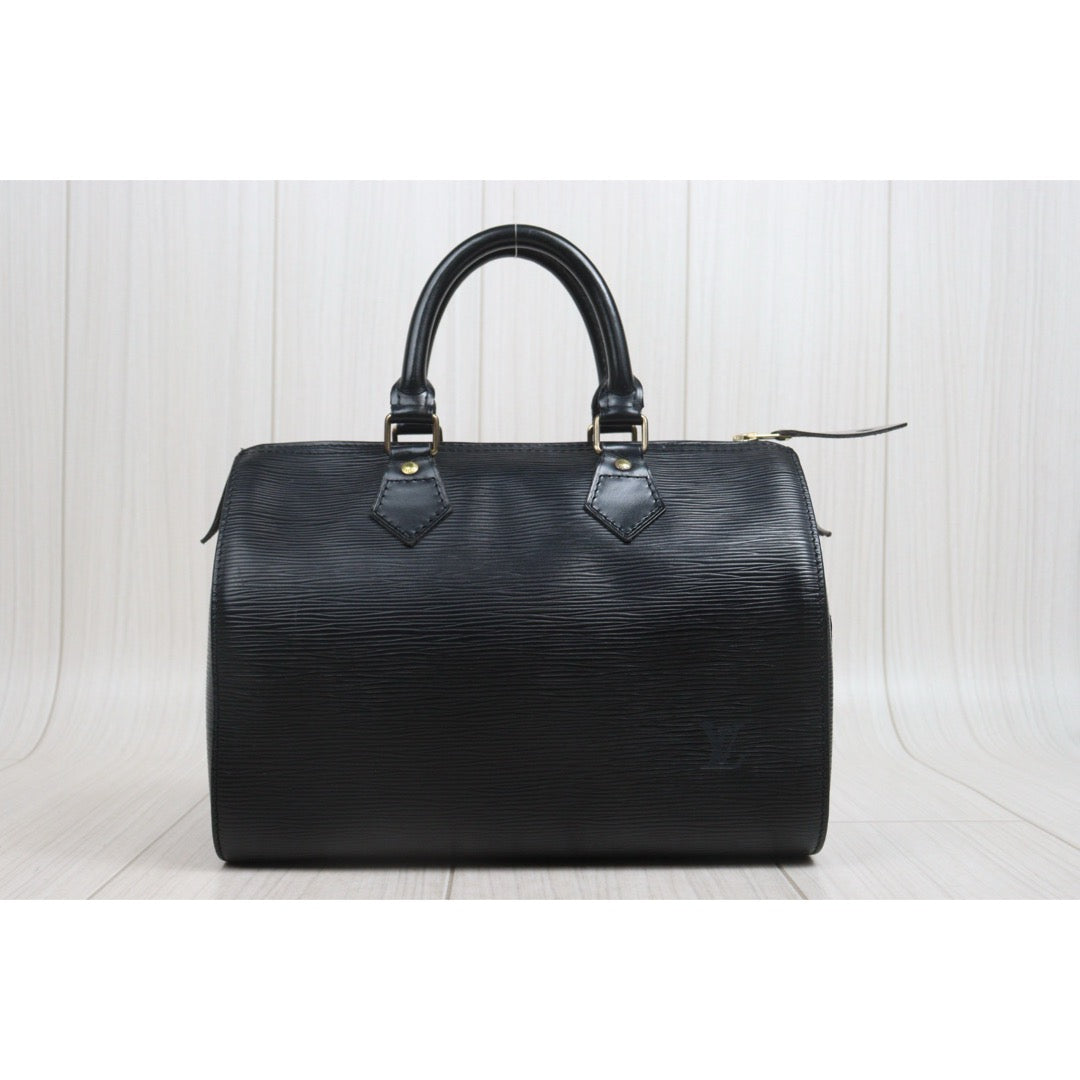 Include Entrupy Certificate of Authenticity｜Good ( Rank AB)｜Louis Vuitton Epi Speedy 25 Hand Bag Black｜26071304
