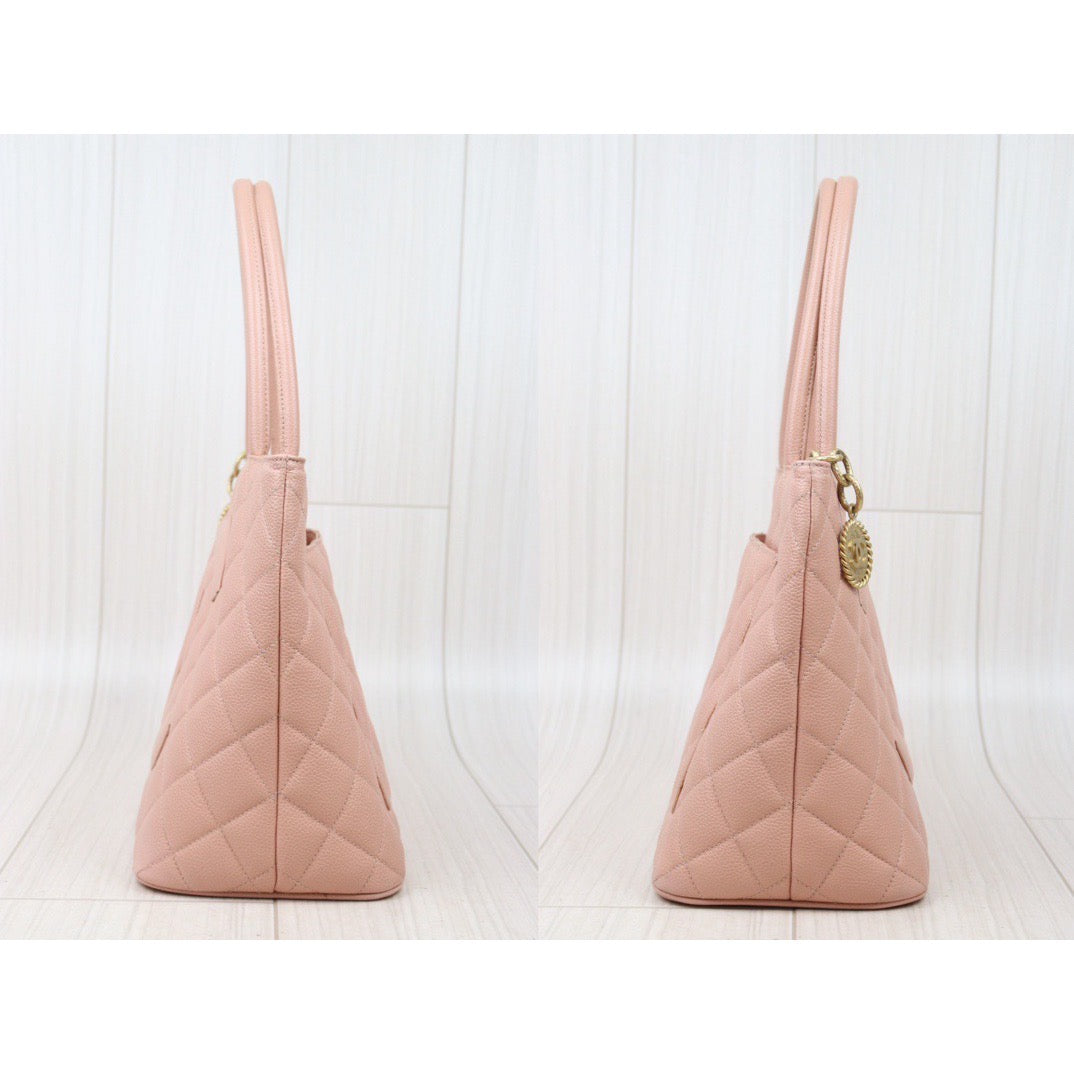 Rank A｜ CHANEL Caviar Skin Leather Calf Leather Tote Bag Pink Made In 2000～2002Year｜24042909