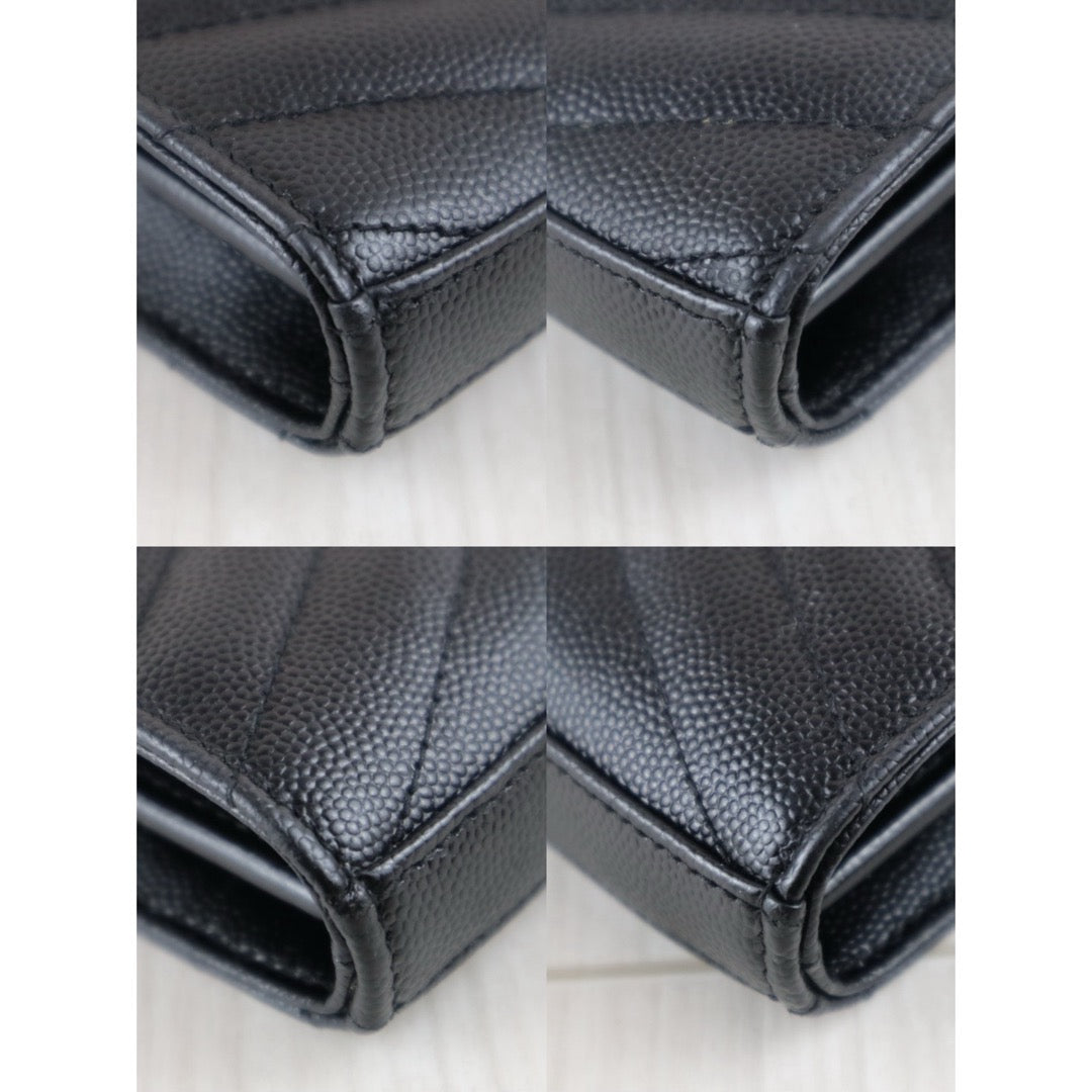 Very Good ( Rank A)｜  Saint Laurent YSL Caviar Skin Shoulder Bag Black MM｜W25103001