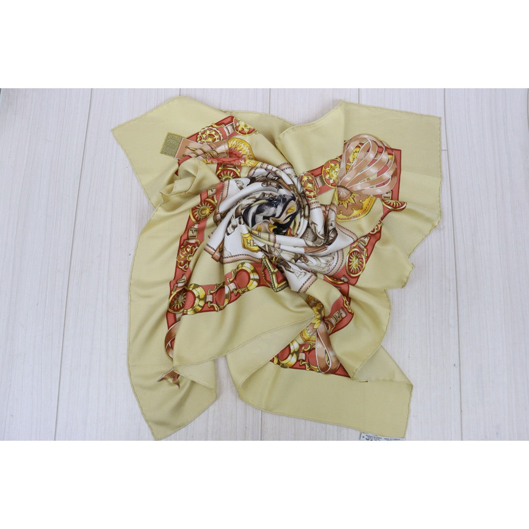 Good ( Rank AB) ｜ HERMES Chevaiix De Trait Scarf 90｜V25110602