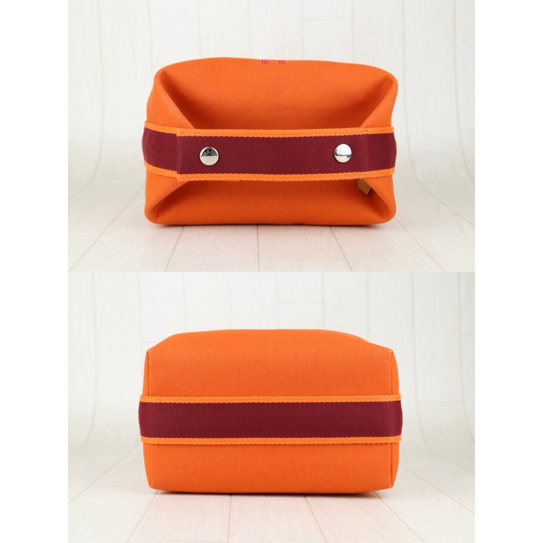 Very Good ( Rank A) ｜ HERMES Bride-A-Brac Canvas Orange Handbag｜H25042205