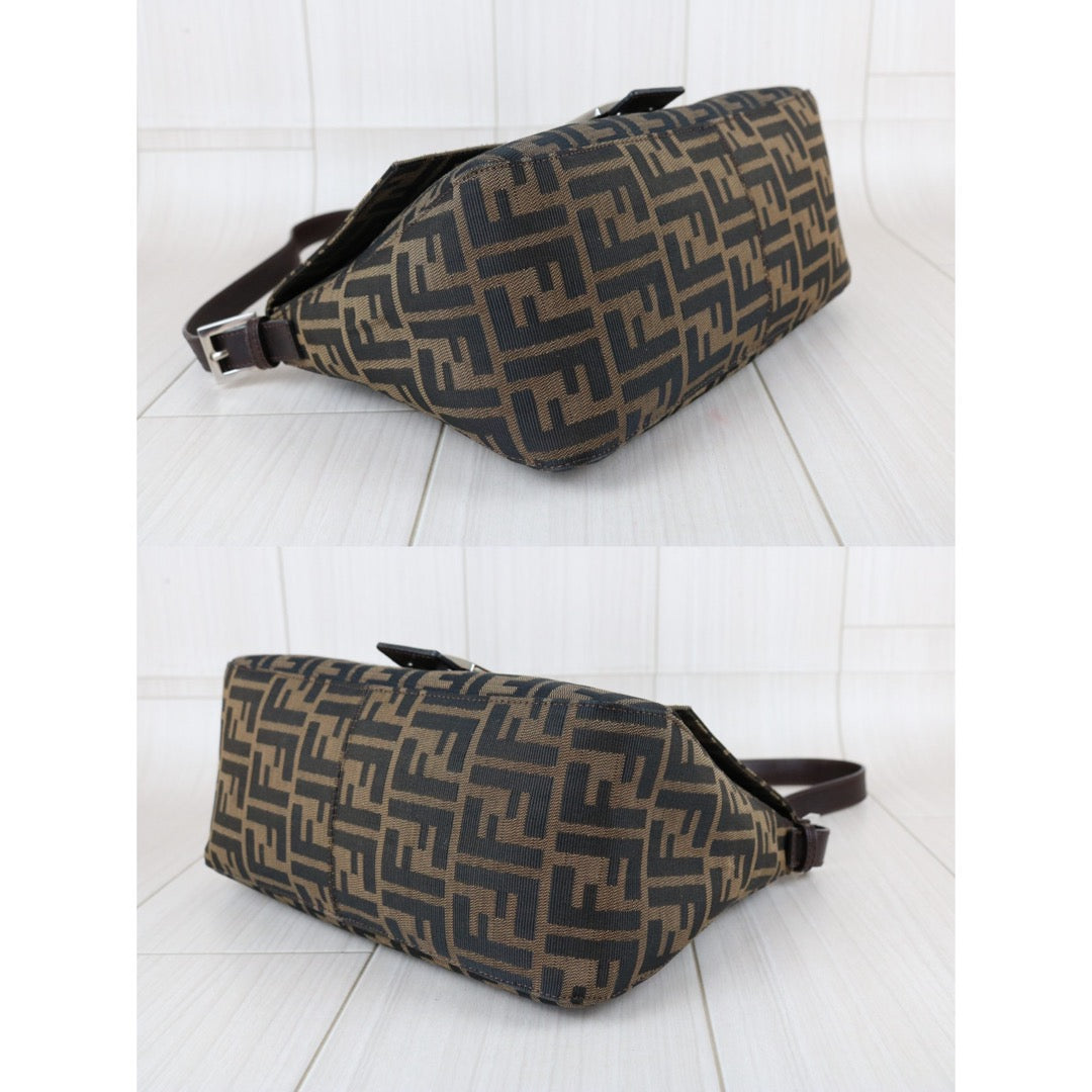 Include Entrupy Certificate of Authenticity｜Very Good ( Rank A)｜ FENDI Zucca Mamma Baguette Shoulder Bag ｜X26092110