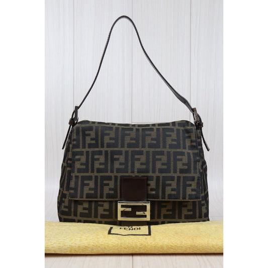 Rank AB｜ FENDI Zucca Mamma Baguette Shoulder Bag ｜24021503