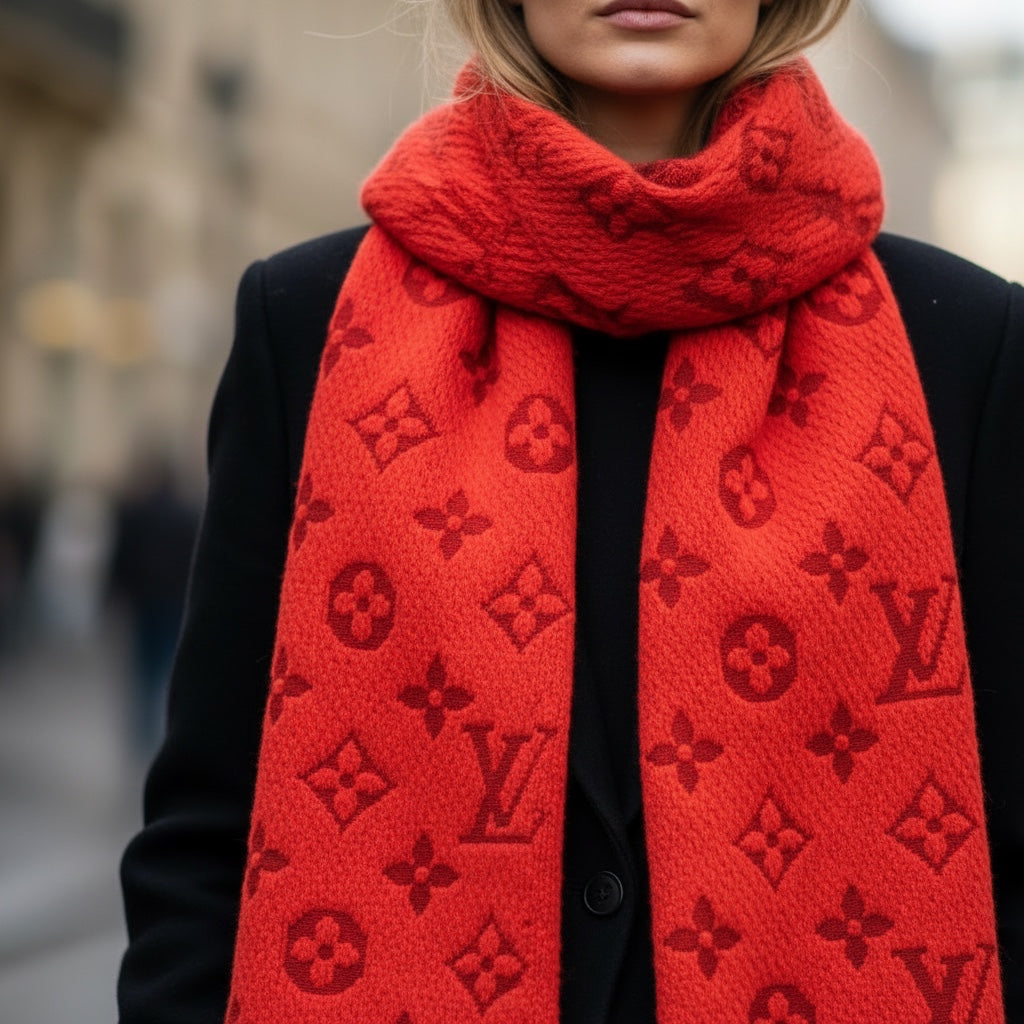 Very Good ( Rank A)｜ Louis Vuitton Monogram Wool Scarf｜S26030804