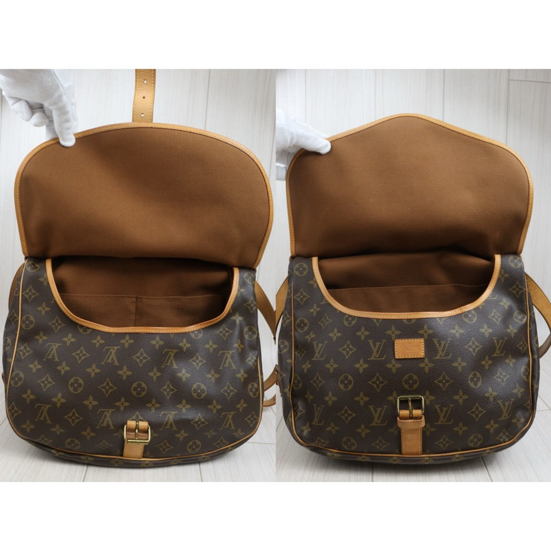 Include Entrupy Certificate of Authenticity｜Good ( Rank AB) ｜ Louis Vuitton Monogram Saumur 35 Shoulder Bag｜26101403