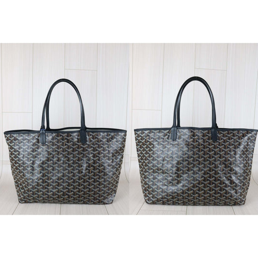 Include Entrupy Certificate of Authenticity｜Very Good ( Rank A)｜ Goyard Saint-Louis MM Tote Bag Black｜S25112911