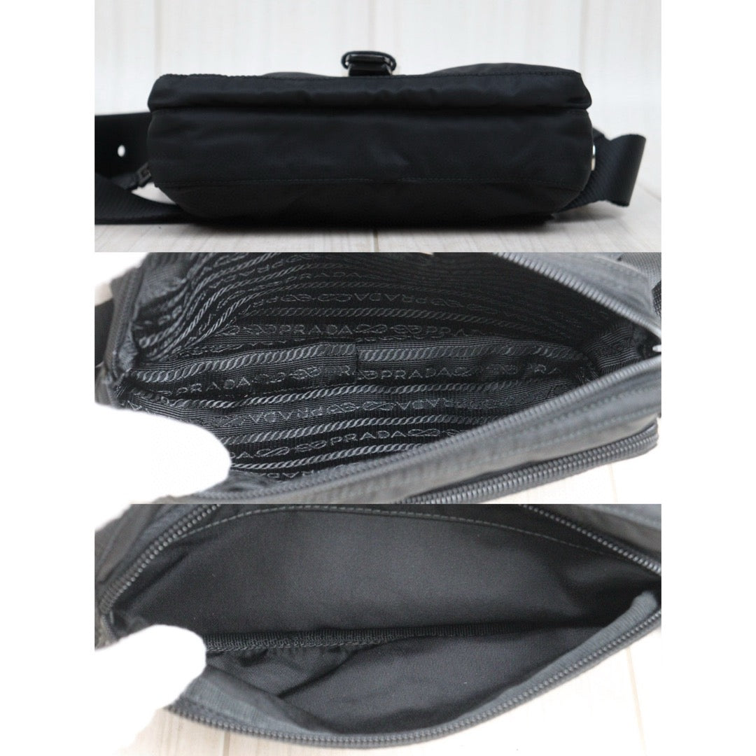 Very Good ( Rank A)｜ PRADA Nylon Body Bag Waist Bag Black｜P25051606