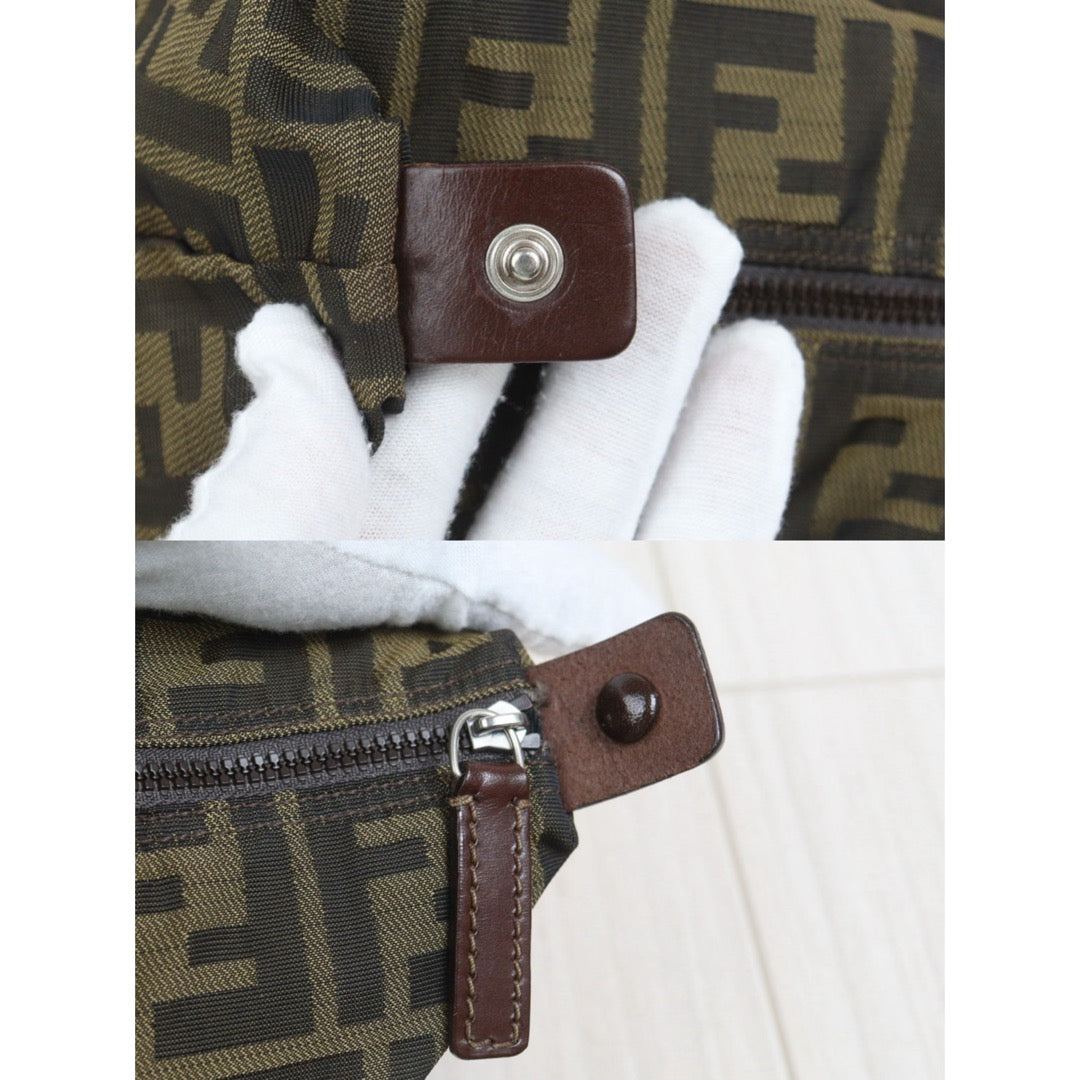 Include Entrupy Certificate of Authenticity｜Very Good ( Rank A)｜ FENDI Zucca Mamma Mini Hand Bag ｜26091804