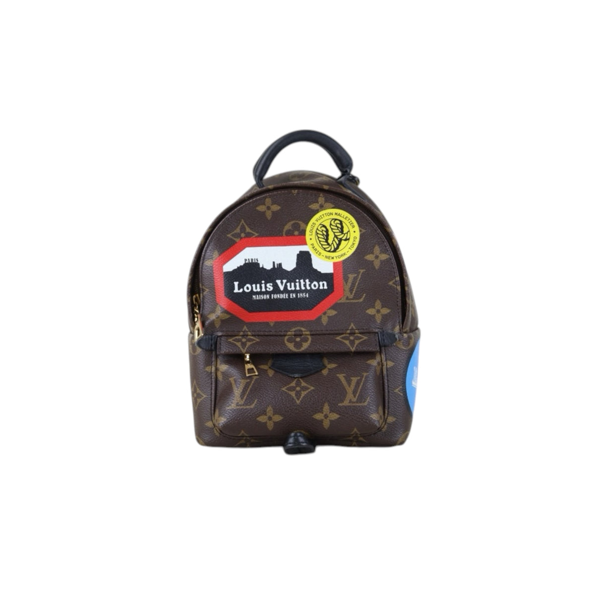 Include Entrupy Certificate of Authenticity｜Good ( Rank AB)｜  Louis Vuitton Monogram Canvas Badge Mini Palm Springs Backpack｜S26090713
