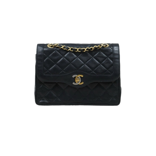 Good ( Rank AB) ｜ CHANEL Paris Limited Series Matrasse Classic Double Flap 22 Shoulder Bag Black Made In 1986-1988Year｜25122310